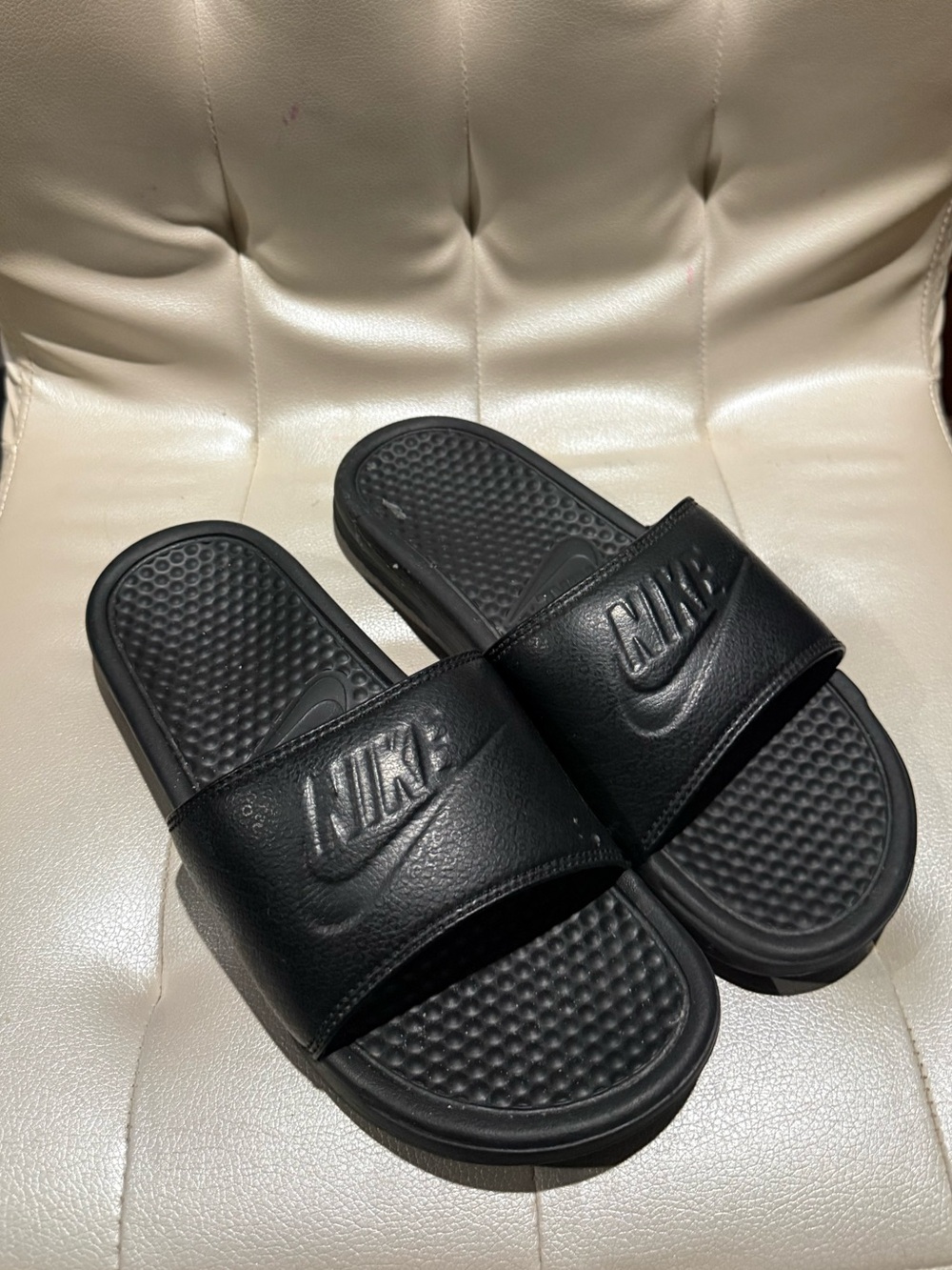 Nike Black Men's/Women's Slide Sandals with Embossed Logo